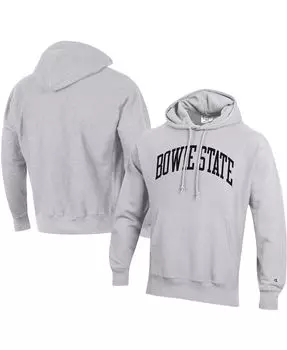 Мужская серая толстовка с капюшоном bowie state bulldogs tall arch pullover Champion, серый