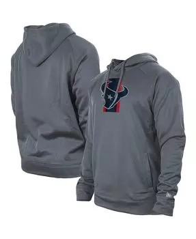 Мужская серая толстовка с капюшоном houston texans training camp с регланами New Era, серый