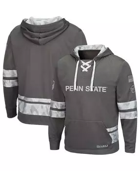 Мужская серая толстовка с капюшоном на шнуровке penn state nittany lions oht в стиле милитари Colosseum, серый