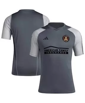 Мужская серая тренировочная футболка Atlanta United FC 2023 adidas, серый