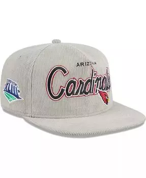 Мужская серая вельветовая кепка для гольфиста Arizona Cardinals Super Bowl XLIII Snapback New Era, серый