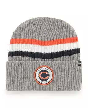 Мужская серая вязаная шапка Chicago Bears Highline с манжетами '47 Brand