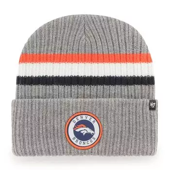 Мужская серая вязаная шапка с манжетами '47 Denver Broncos Highline