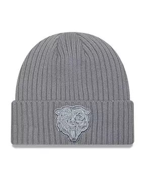 Мужская серая вязаная шапка с манжетами Chicago Bears Color Pack New Era, серый