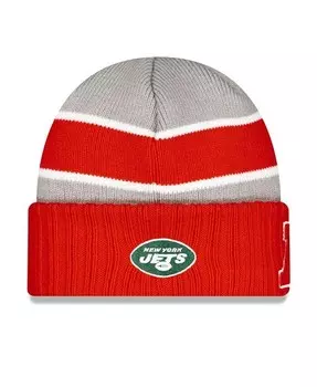 Мужская серая вязаная шапка с манжетами New York Jets 2024 NFL Pro Bowl New Era, серый