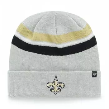 Мужская серая вязаная шапка с манжетами New Orleans Saints Monhegan '47 47 Brand