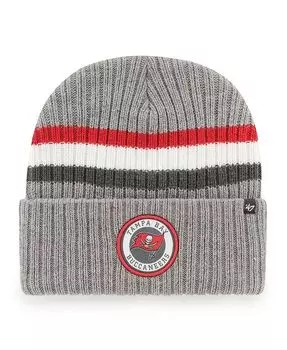 Мужская серая вязаная шапка Tampa Bay Buccaneers Highline с манжетами '47 Brand, серый