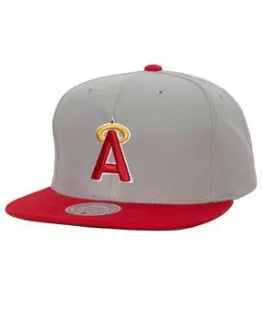 Мужская серая выездная шляпа Snapback California Angels 1989-1992 Cooperstown Collection Mitchell & Ness