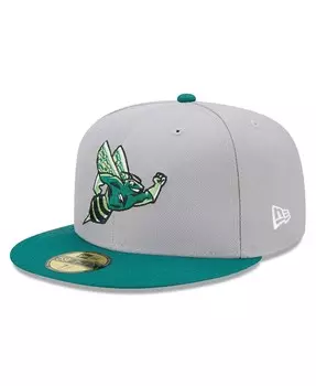 Мужская серая, зеленая шляпа Augusta GreenJackets Marvel x Minor League 59FIFTY. New Era