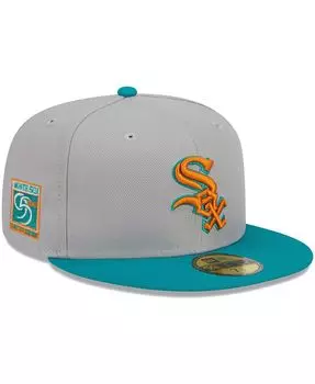 Мужская серо-бирюзовая шляпа Chicago White Sox 59FIFTY. New Era