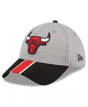 Мужская серо-черная кепка Chicago Bulls в полоску 39THIRTY Flex Hat New Era, серый