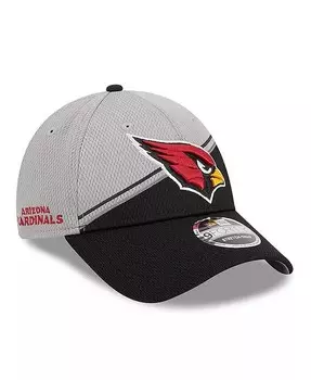 Мужская серо-черная регулируемая кепка Arizona Cardinals 2023 Sideline 9FORTY New Era, серый