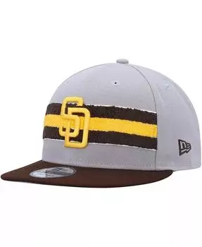 Мужская серо-коричневая кепка San Diego Padres Band 9FIFTY Snapback New Era, серый