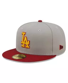 Мужская серо-красная кепка Los Angeles Dodgers Navy Undervisor 59FIFTY New Era