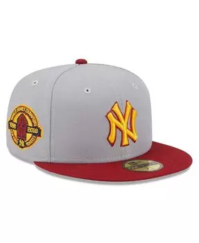 Мужская серо-красная кепка New York Yankees World Series Champions Navy Undervisor 59Fifty New Era