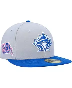 Мужская серо-синяя приталенная шляпа Toronto Blue Jays Dolphin 59FIFTY New Era