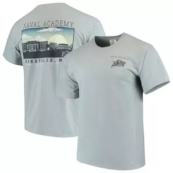 Мужская серо-темно-синяя футболка для гардемаринов Team Comfort Colors Campus Scenery
