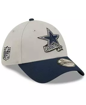 Мужская серо-темно-синяя кепка Dallas Cowboys 2022 Sideline 39THIRTY Flex Hat New Era