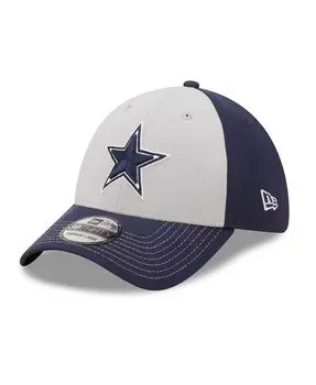Мужская серо-темно-синяя шляпа Dallas Cowboys Classic 39THIRTY Flex Hat New Era