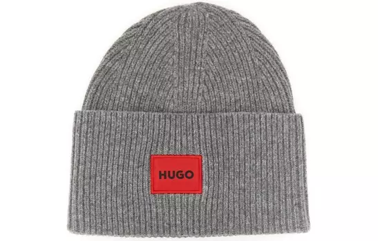 Мужская серые шапка HUGO BOSS, серый