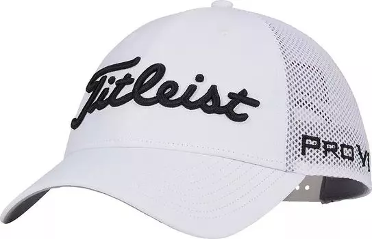 Мужская сетчатая кепка для гольфа Titleist Tour Performance 2022, белый