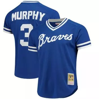 Мужская сетчатая тренировочная майка Mitchell & Ness Dale Murphy Royal Atlanta Braves Cooperstown
