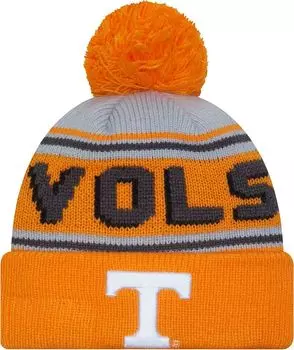 Мужская шапка-бини New Era Tennessee Volunteers Tennessee Orange Pom Wordmark