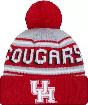 Мужская шапка-бини New Era Washington State Cougars Crimson Pom Wordmark