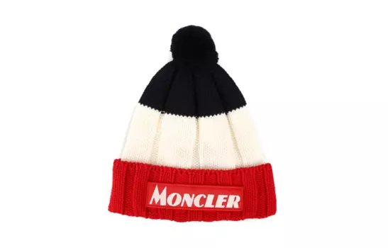 Мужская шапка из натуральной шерсти, разноцветная Moncler