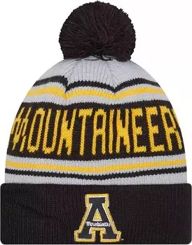 Мужская шапка New Era Appalachian State Mountaineers с черным помпоном и надписью