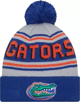 Мужская шапка New Era Florida Gators синего цвета с помпоном и надписью