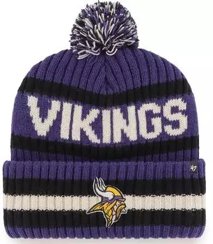 Мужская шапка с помпонами Minnesota Vikings Bering Purple '47