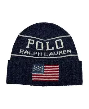 Мужская шапка с ярким флагом Polo Ralph Lauren, мультиколор