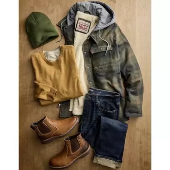 Мужская шапка Sonoma Goods For Life с манжетами, цвет Dark Variegated Beanie