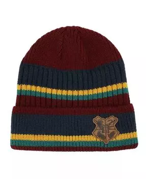 Мужская шапка в полоску из искусственной кожи с гербом Хогвартса Harry Potter, мультиколор