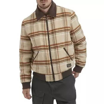 Мужская шерстяная куртка в клетку Levi's, цвет Cream