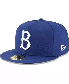 Мужская шерстяная шляпа Royal Brooklyn Dodgers Cooperstown Collection 59fifty Fitted New Era, синий