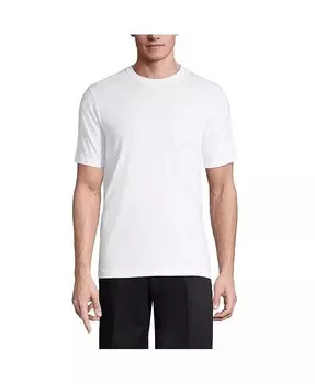 Мужская школьная форма с коротким рукавом Essential футболка Lands' End, белый