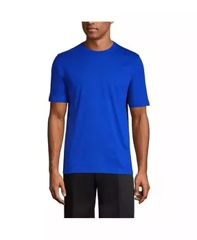 Мужская школьная форма с коротким рукавом Essential футболка Lands' End, синий