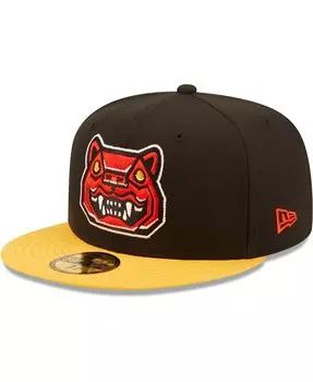 Мужская шляпа черного и желтого цвета Gatos Feroces de New Hampshire Copa De La Diversion 59FIFTY New Era