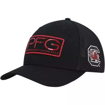 Мужская шляпа Columbia Black South Carolina Gamecocks PFG Hooks Flex Hat