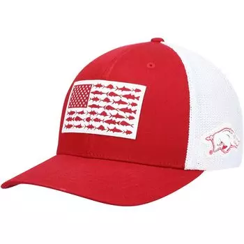 Мужская шляпа Columbia Cardinal Arkansas Razorbacks PFG в тон с рыбным флагом