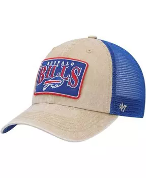 Мужская шляпа цвета хаки Buffalo Bills Dial Trucker Clean Up Snapback '47 Brand