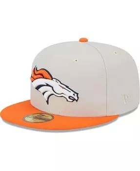 Мужская шляпа цвета хаки и оранжевого цвета Denver Broncos Super Bowl Champions 59FIFTY. New Era