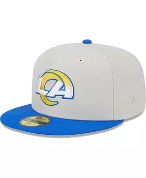 Мужская шляпа цвета хаки с нашивкой чемпионов Royal Los Angeles Rams Super Bowl 59FIFTY. New Era