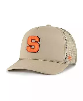 Мужская шляпа цвета хаки Syracuse Orange с сетчатой передней частью из пеноматериала Trucker Snapback '47 Brand, бежевый