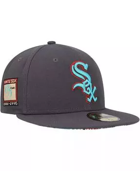Мужская шляпа-комбинезон с принтом Chicago White Sox графитового цвета 59FIFTY New Era, серый
