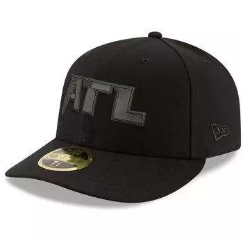 Мужская шляпа New Era Black Atlanta Falcons с альтернативным логотипом, черный на черном, низкопрофильная 59FIFTY II, приталенная шляпа