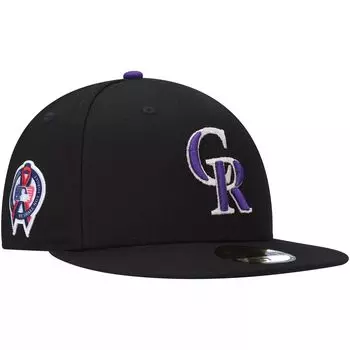 Мужская шляпа New Era Black Colorado Rockies с боковой нашивкой в честь Мемориала 9/11 59FIFTY