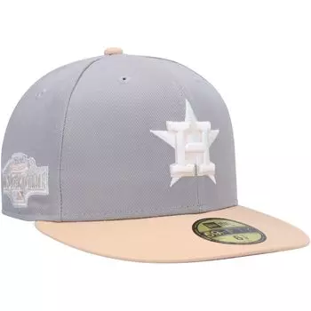Мужская шляпа New Era Grey/Peach Houston Astros 2004 MLB All-Star Game Purple Undervisor 59FIFTY